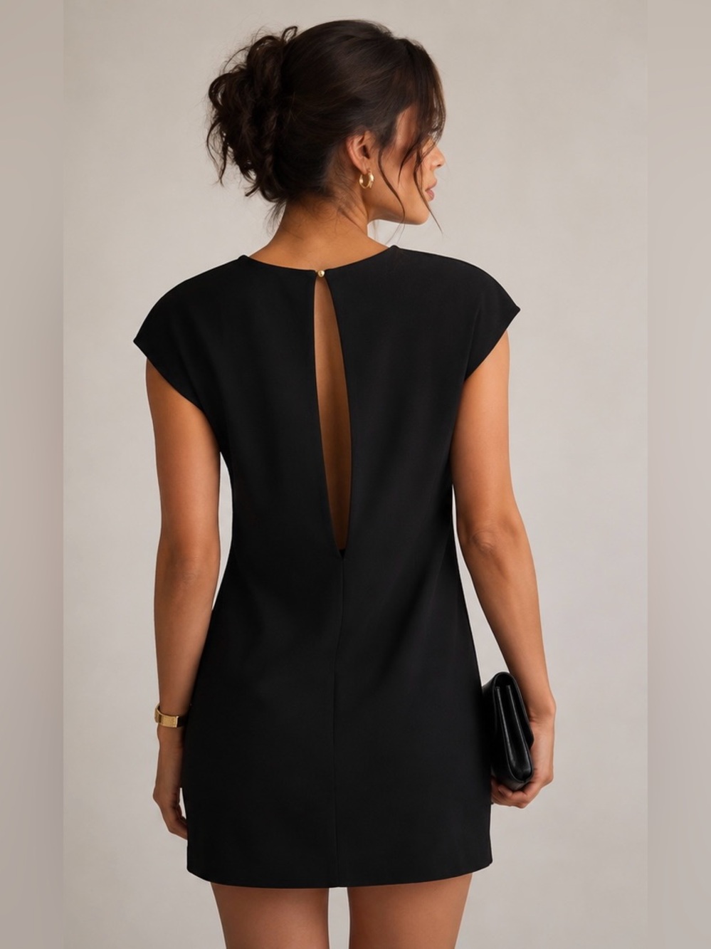 Zara Open Back Little Black Dress